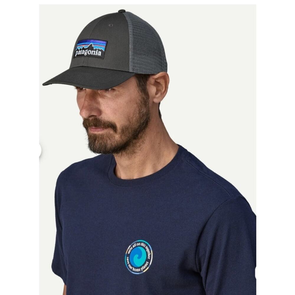 Patagonia Unisex P 6 Logo LoPro Trucker Grey Classic Traditional Hat